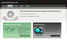 Tablet Screenshot of englishinthebox.com